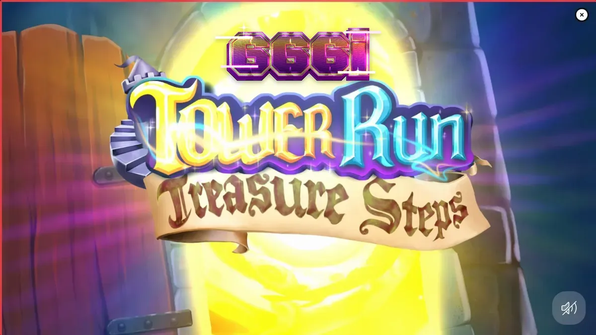 Tampilan visual slot Tower Run Treasure Steps yang menampilkan karakter Bob mendaki menara dengan gaya seni piksel.